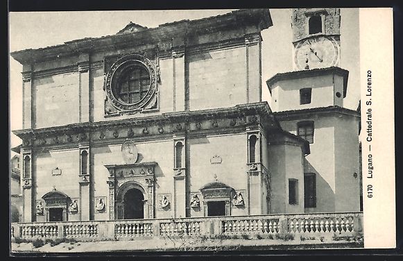 Cartoline postali: AK Lugano, Cattedrale S. Lorenzo – Usato da Berlin venduto da bartko-reher
