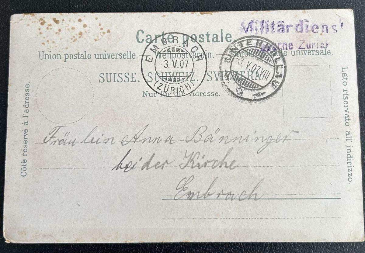 Ansichtskarten: Gruss aus Hallau Litho  – Gebraucht aus Horw von Tellbub 1