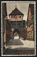 Steindruck-AK Weil der Stadt, Blick zum 