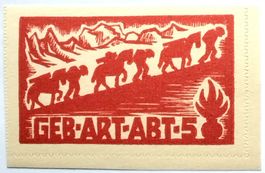 Soldatenmarke 2.WK, Gebirgs Artillerie Abt 5, Wi Art 50
