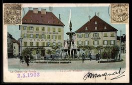 AK La Chaux-de-Fonds, La grande Fontaine