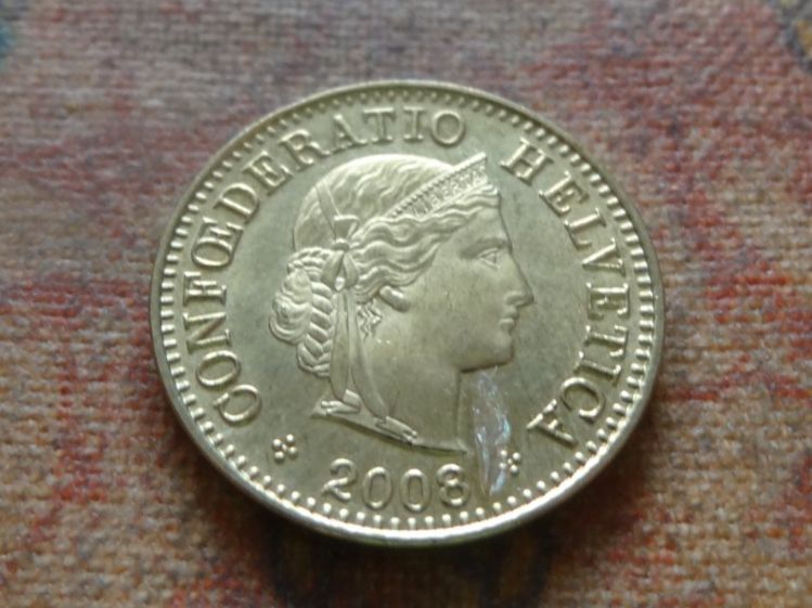 Tutti le monete: 5 Rp. 2008 – Usato da Romanel-sur-Lausanne venduto da Swift13