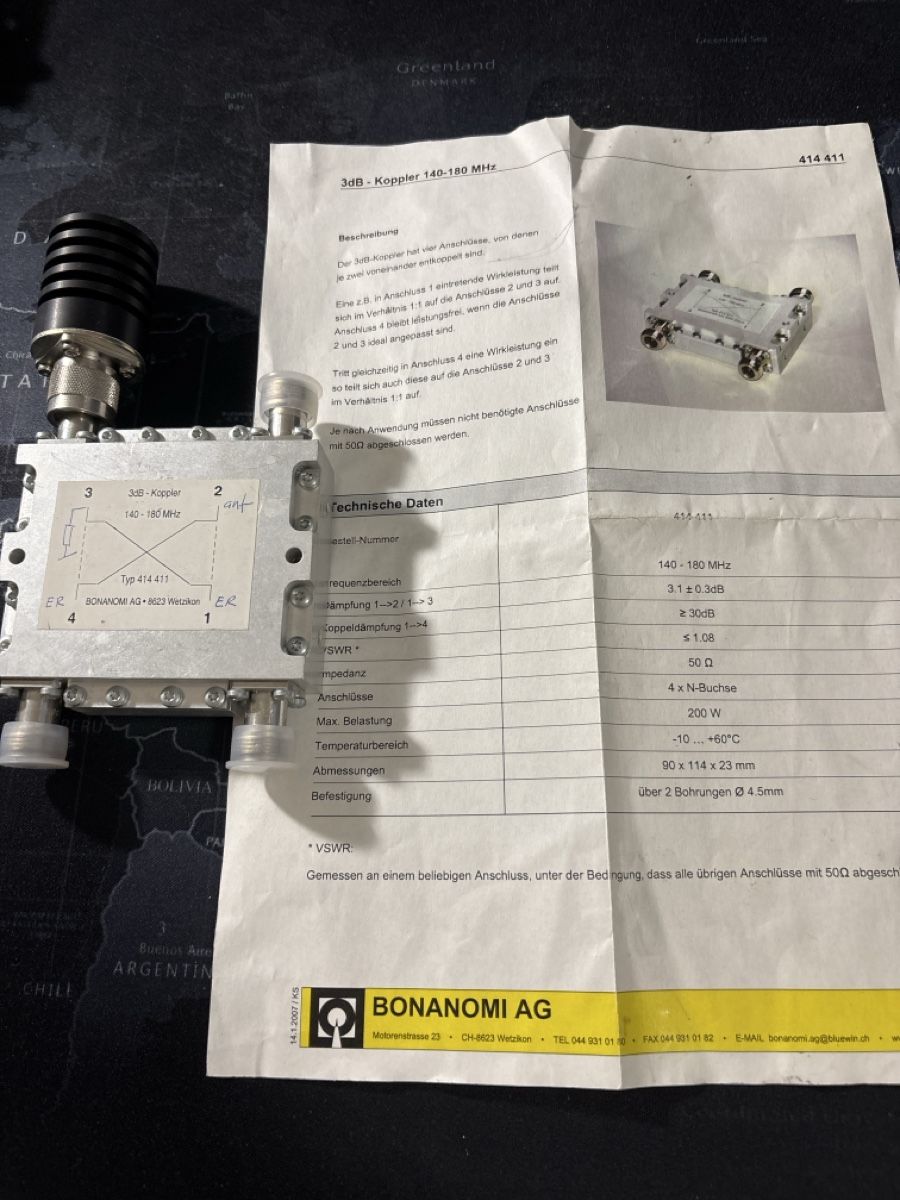 Radiocomunicazione: VHF BONANOMI KOPPLER 414 441 – Nuovo e nell'imballaggio originale da Ollon VD venduto da Gibbs69