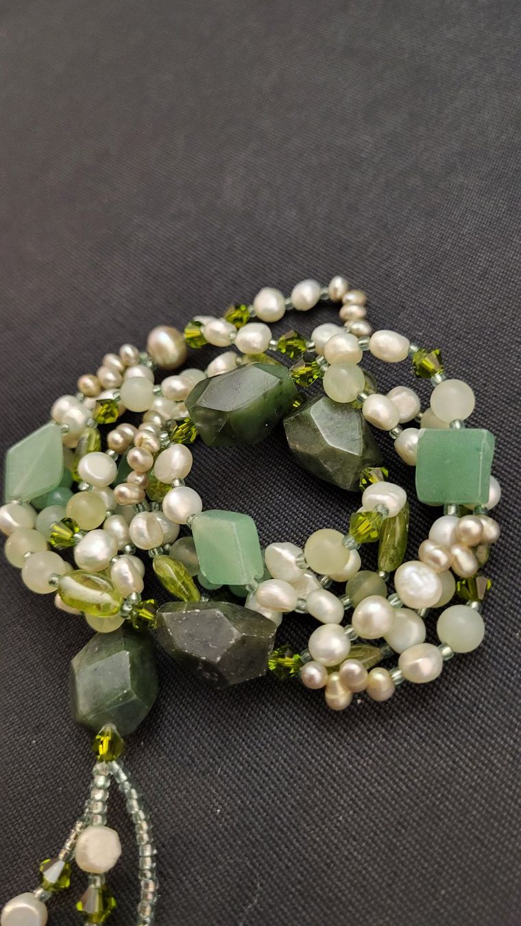Catenine: Edelstein-Kette mit Perlen – Usato da Basel venduto da spinne02 1