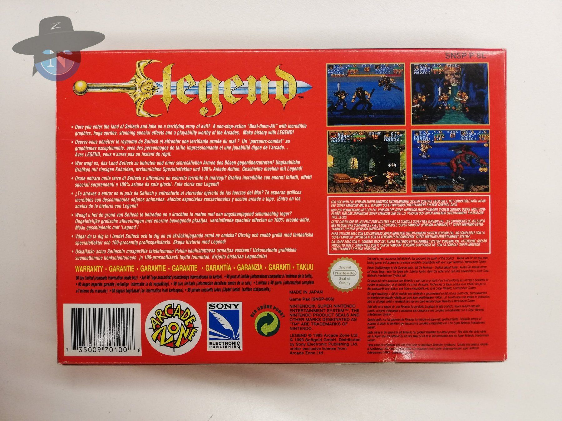 Nintendo Giochi: Legend / Super Nintendo SNES – Usato da St. Gallen venduto da zorro_dc 1