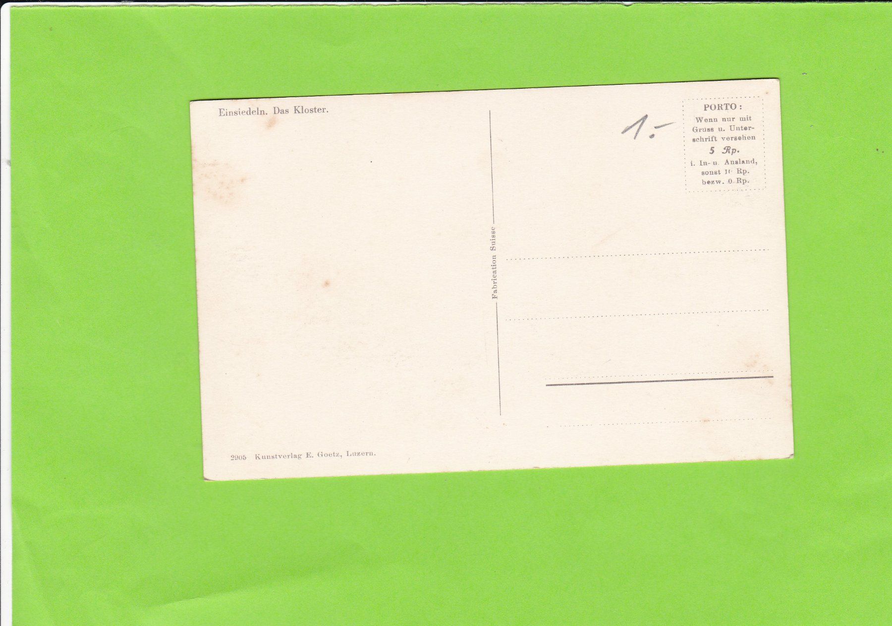 Cartoline postali: Einsiedeln – Usato da St. Peterzell venduto da neckertal 1