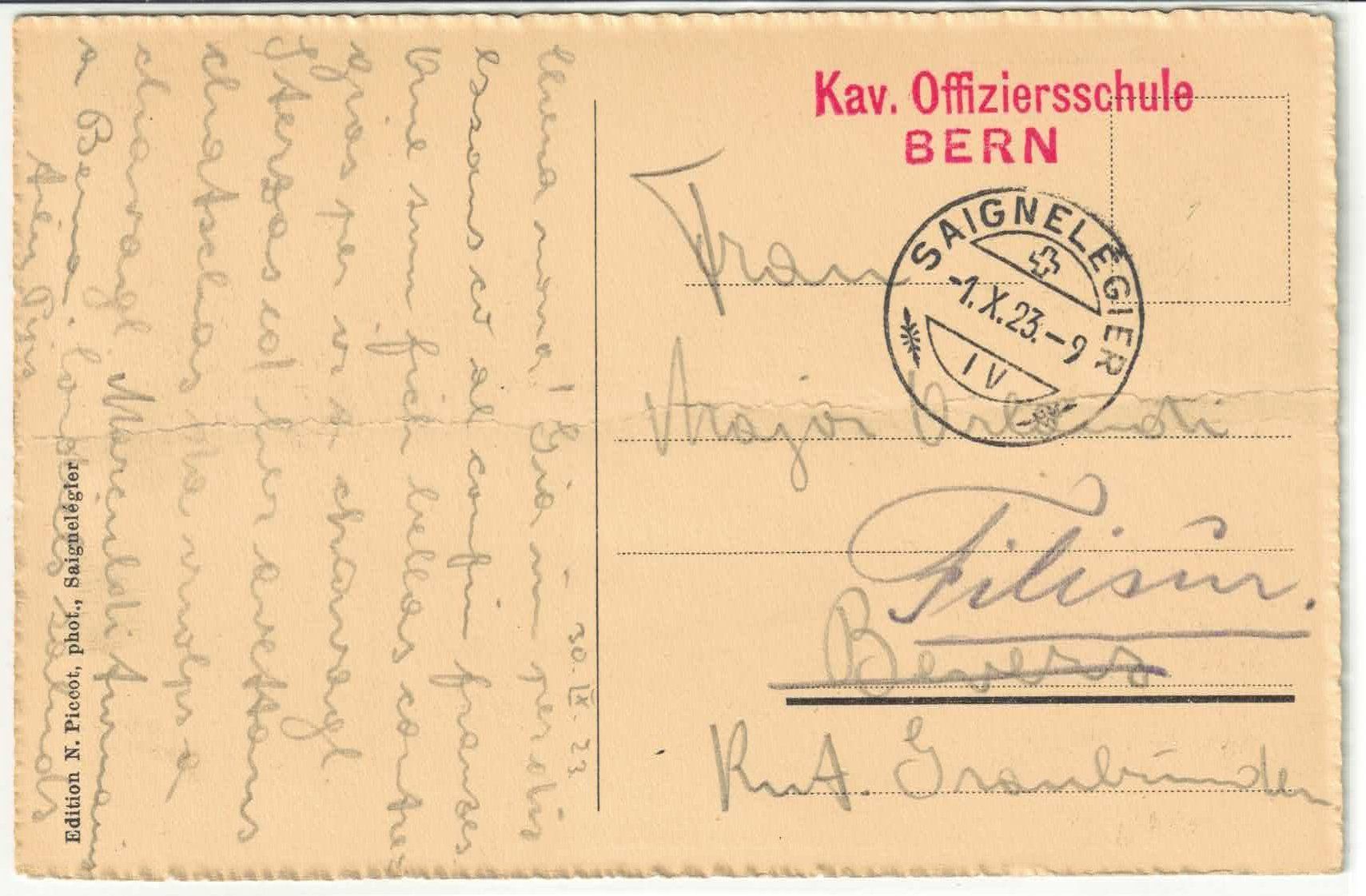 Cartes postales: Saignelegier - Banque cantonale – D'occasion à Ettingen par Kartenplanet 1