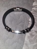 Stylisches Herren Armband, Schwarz Edelstahl