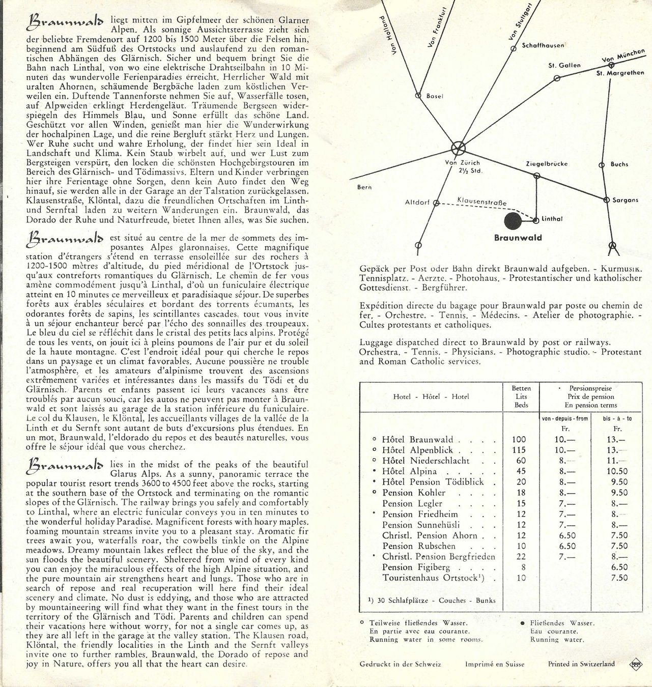 Documenti: Braunwald, altes Werbeprospekt, – Nuovo (secondo la descrizione) da Wildhaus venduto da Brunphil 1