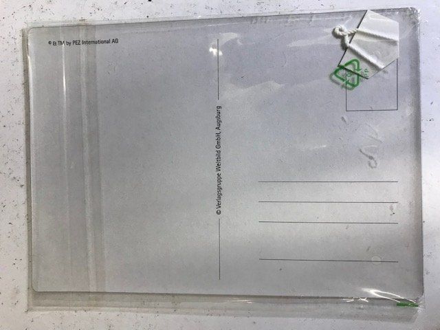 Ansichtskarten: grosse Metall-Postkarte Werbung PEZ – Neu (gemäss Beschreibung) aus Zürich von gigimai67 1