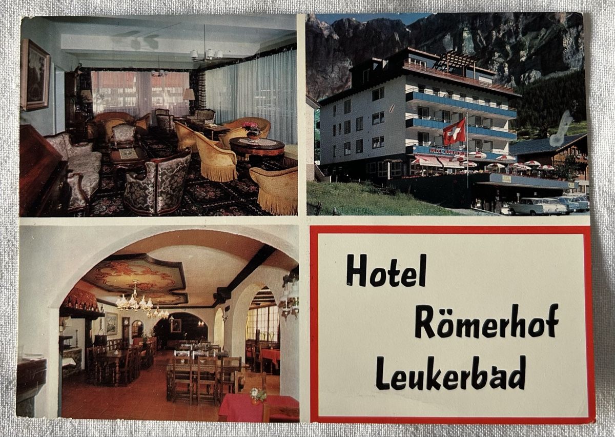 Cartoline postali: Hotel Römerhof Leukerbad 1968 – Usato da Athenaz (Avusy) venduto da xam48