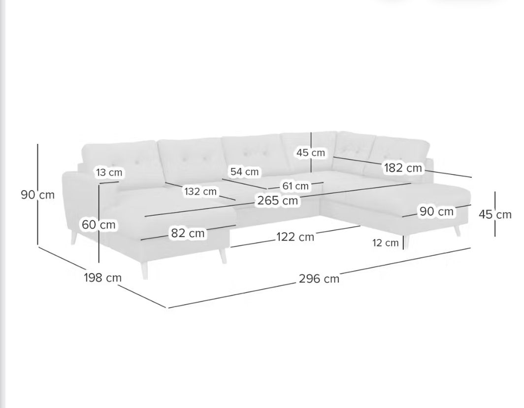 Divani: Ecksofa mit Schlaffunktion grau 296cm ab CHF 1.- – Usato da Zürich venduto da yanickaem89 5