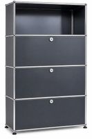 USM Haller Regal, schwarz, alte Generation, gebraucht