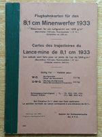 Armee Reglement "Mw 8,1cm, Flugbahnkarten"  1933