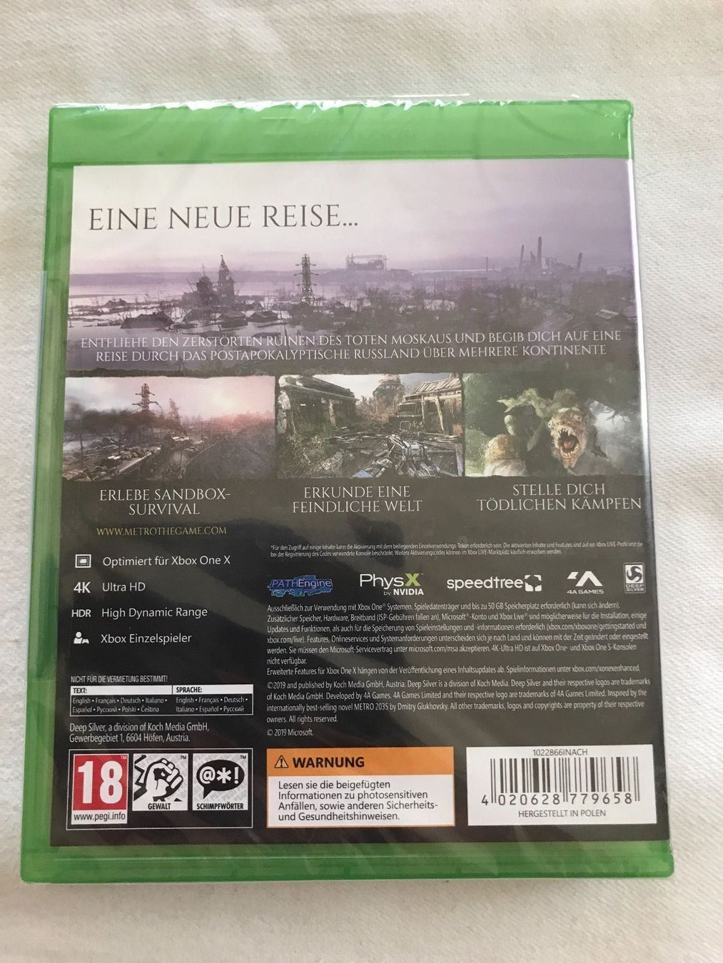 Microsoft Giochi: Metro Exodus Seald Xbox One – Nuovo e nell'imballaggio originale da Rebstein venduto da gimmma 1