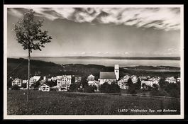 Wolfhalden /App., Dorf mit Kirche und Bo