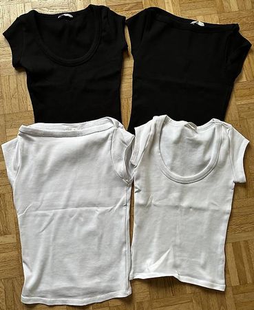 4 Basic Zara T-Shirts Gr. M