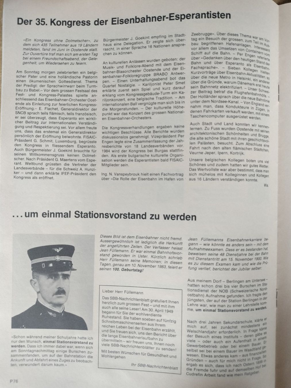 Riviste & Magazine: SBB CFF FFS Nachrichtenblatt von 1983 – Usato da Schwanden Sigrisw venduto da pho_2mc9 6