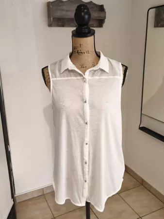 Weisse Bluse in Grösse S von H&M