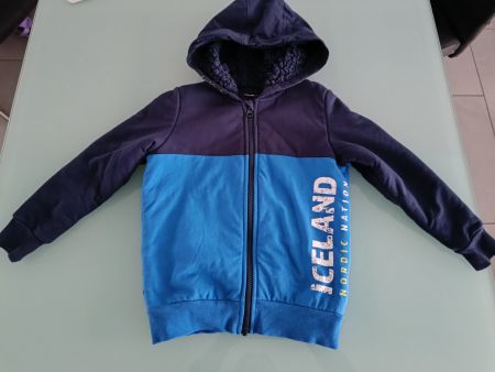 Outdoorjacke/Sweatjacke mit Teddyfleecefutter 122/128