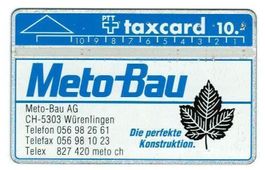 Taxcard 908B_41450 (K-89/7) Meto-Bau Würenlingen