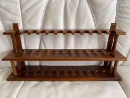 Pfeifenhalter /ständer für 24 Pfeifen aus Holz Länge 53 cm