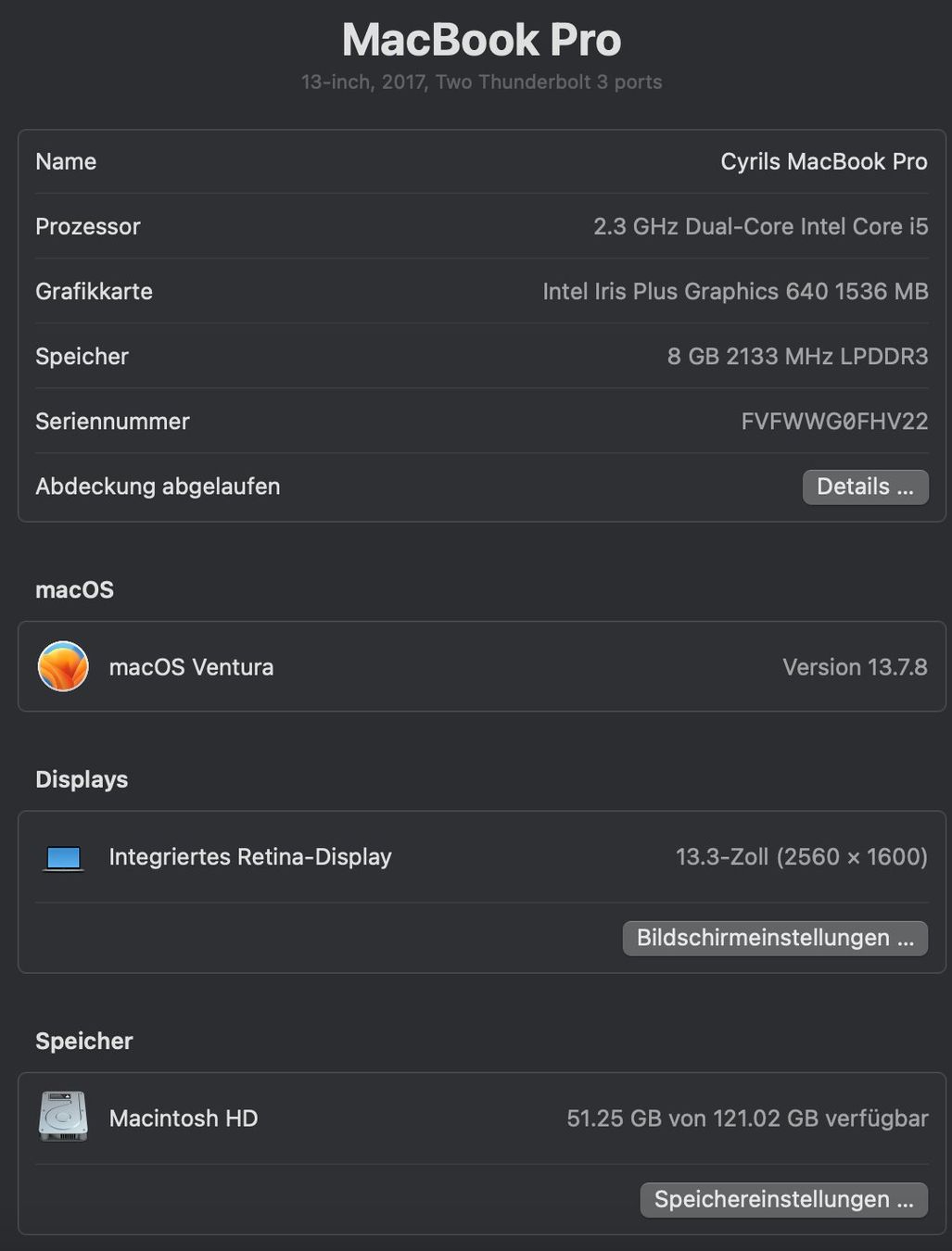 Apple Notebook: MacBook Pro – Usato da Brüttisellen venduto da Gritti02 5