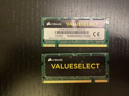 Corsair RAM DDR2 kit 4GB (2x2GB) SO-DIMM 800MHz