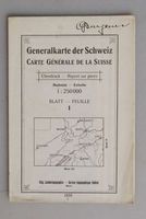 Generalkarte der Schweiz 1:250'000, Blatt I 1929