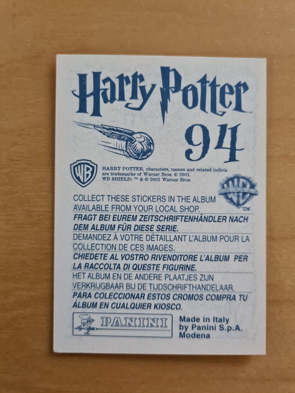 Panini Carte collezionabili: Panini Harry Potter Nr. 94 – Nuovo (secondo la descrizione) da Oberwil BL venduto da Spieltopia 1
