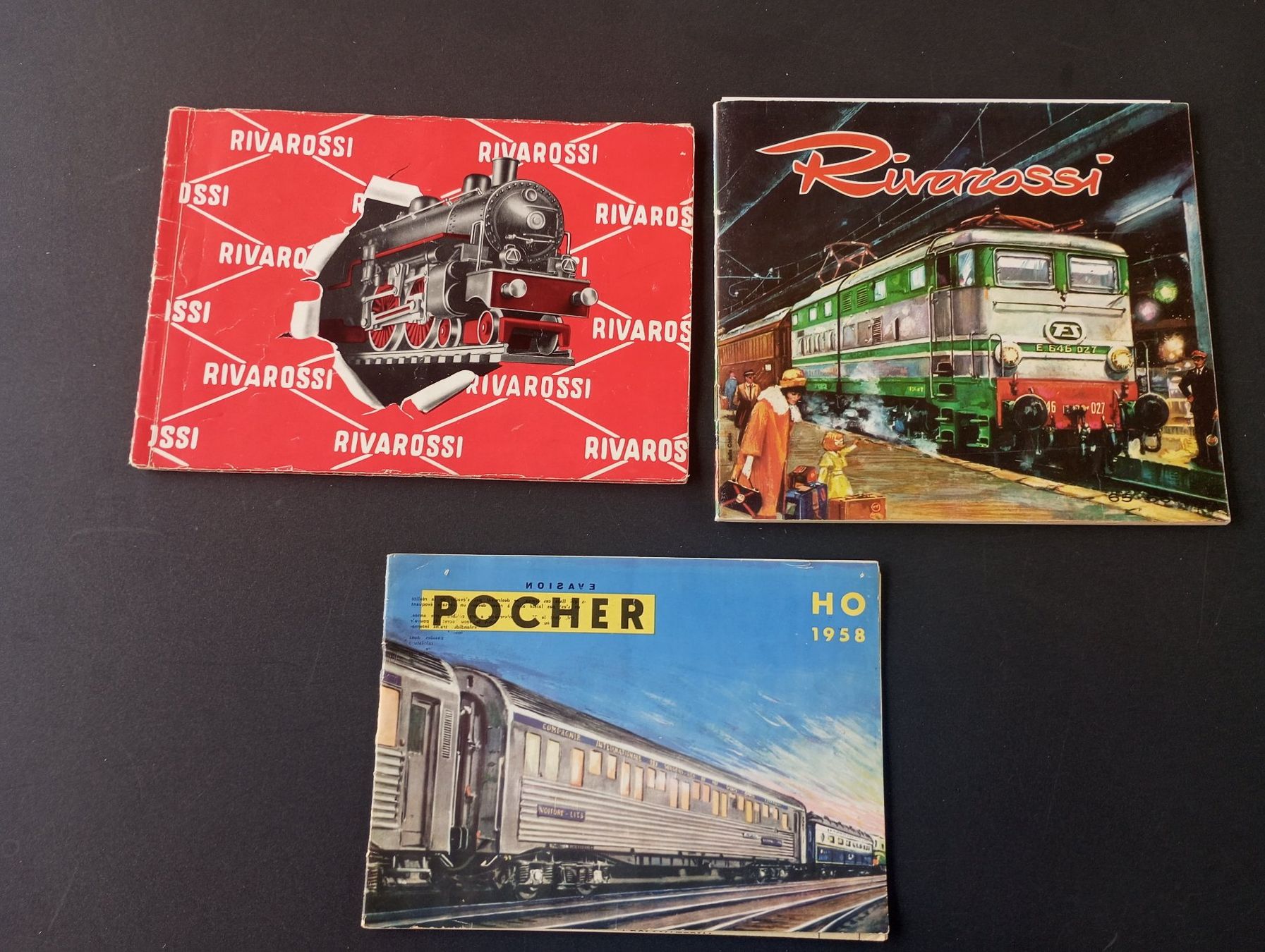 Rivarossi Modellini di ferrovie: 3 x Kataloge, Pocher, Rivarossi – Usato da Fontaines NE venduto da waterfoot