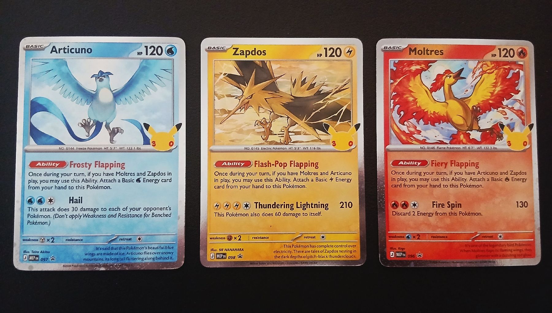 Articuno Moltres Zapdos Pokémon 30th Celebration Englisch (Neuf (Voir ...