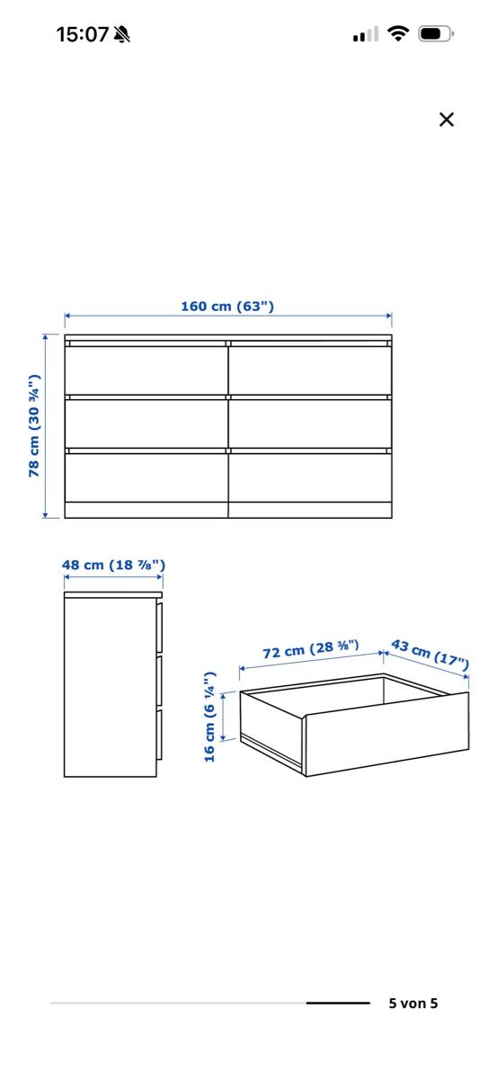 Ikea Cassettiere: Malm Kommode günstig zu verkaufen  – Usato da Utzenstorf venduto da Eda97 3