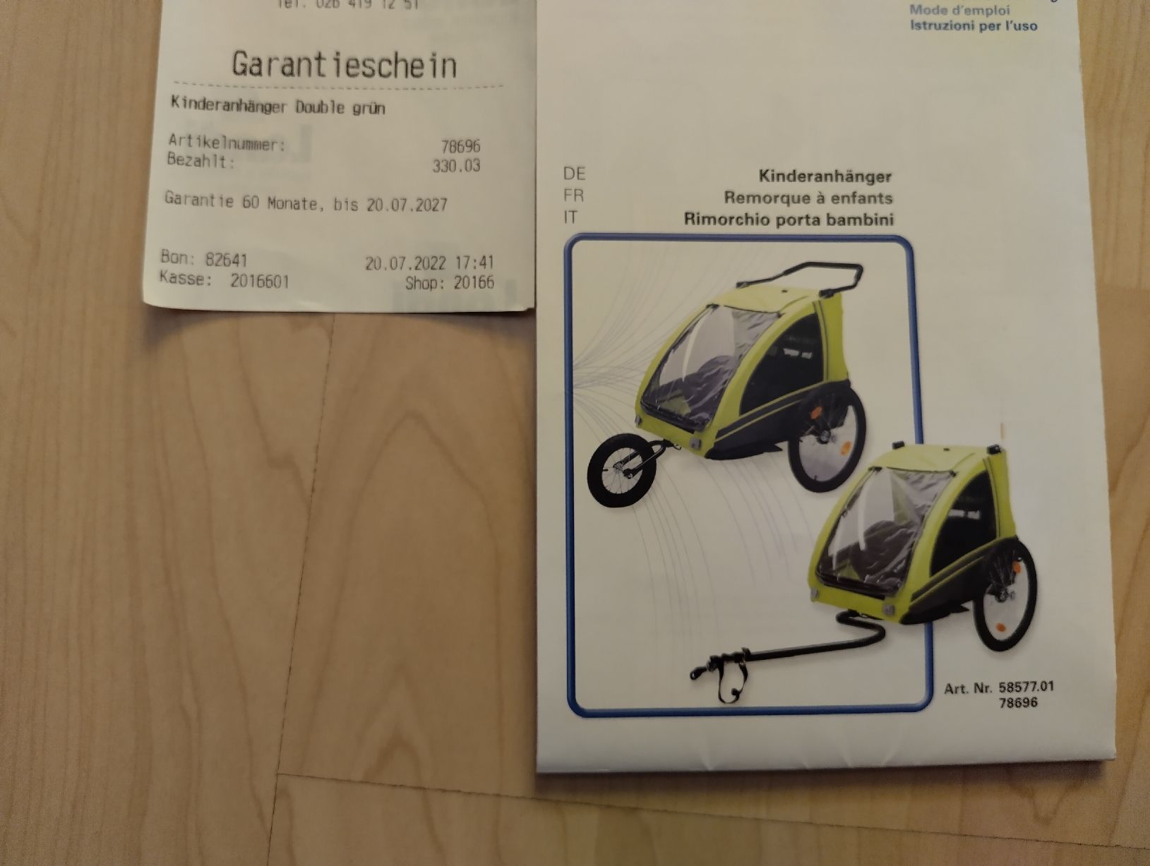 Anhänger: Velo und Jogging Anhänger – Neu (gemäss Beschreibung) aus Lyss von JohnDeere4955 4