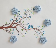 5 Stück Blumen gehäkelt 875