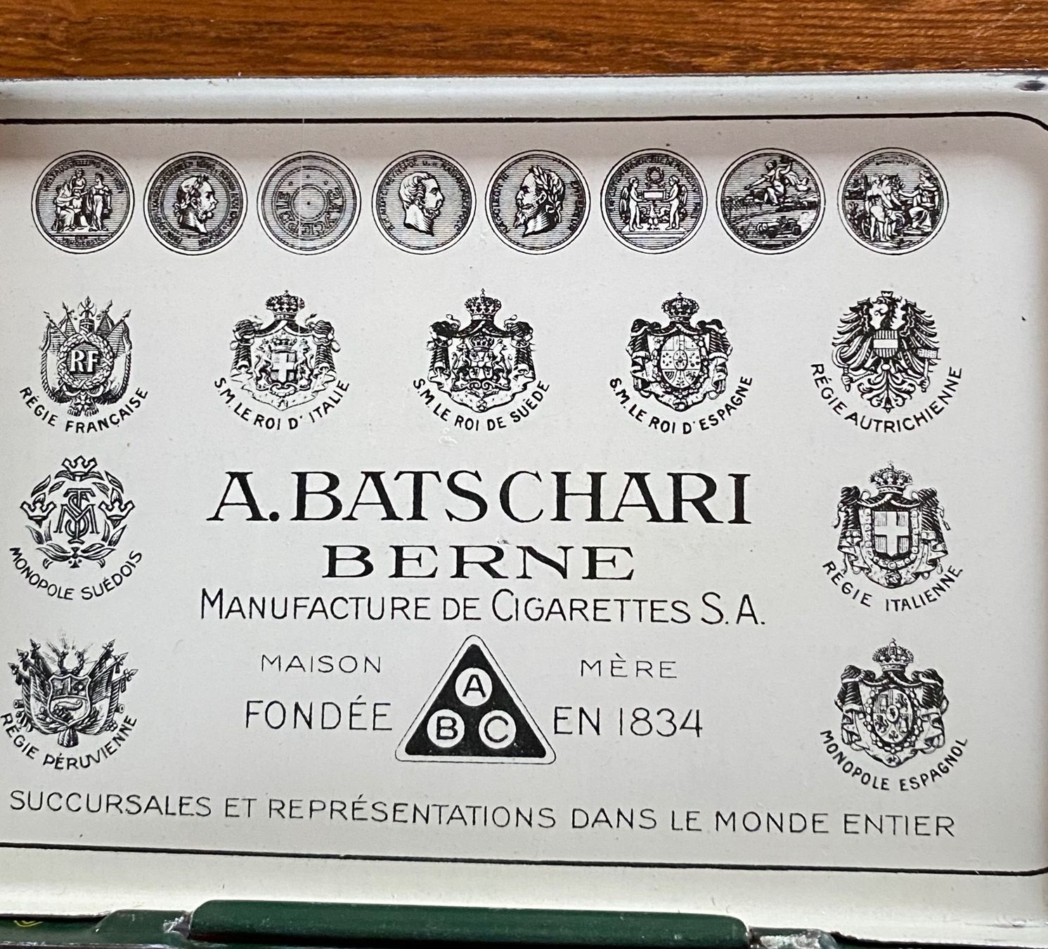 Barattoli: Alte Zigaretten Metall Dose A. Batschari Sleipner – Usato da Rosshäusern venduto da Reb_87sr 2