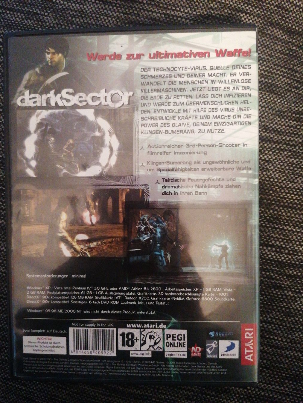 Giochi: DARK SECTOR PC DVD – Usato da Pratteln venduto da ThereseZ 1