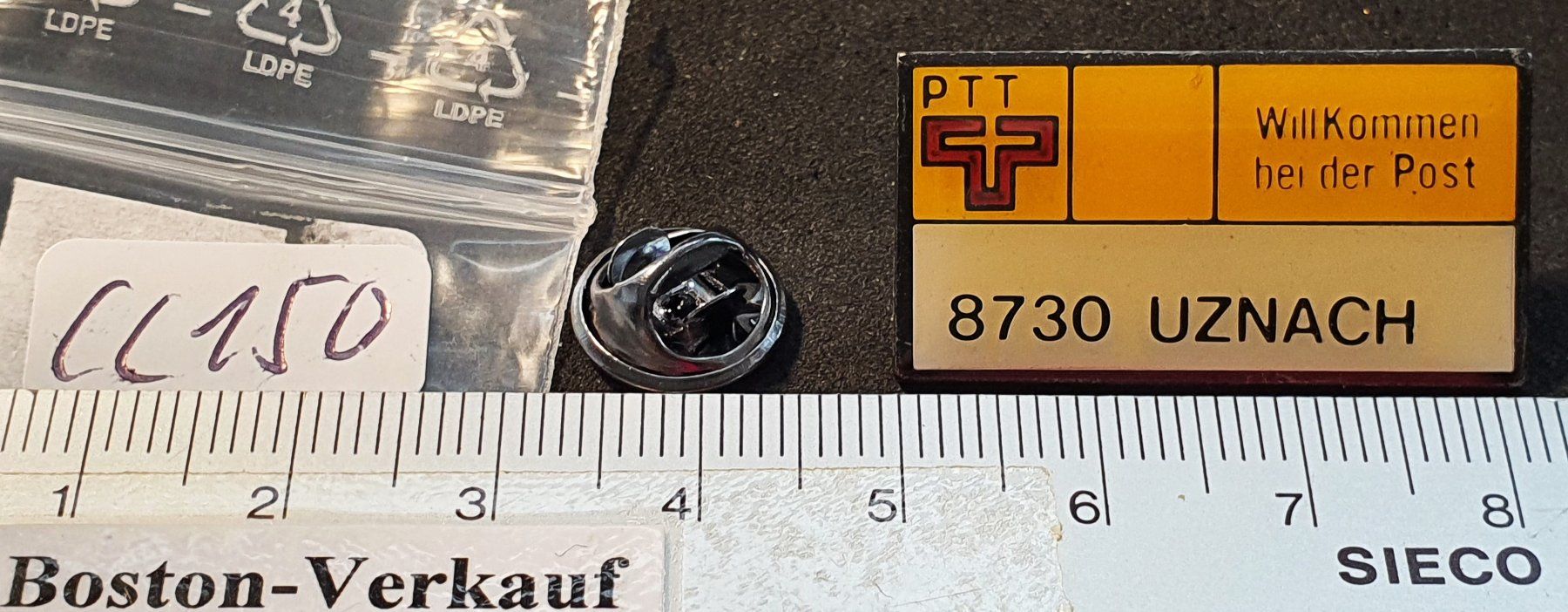 Placchette & Badge: CC150 - Pin PTT Die Post Gemeinde 8730 UZNACH – Usato da Reinach BL venduto da Boston-Verkauf 1