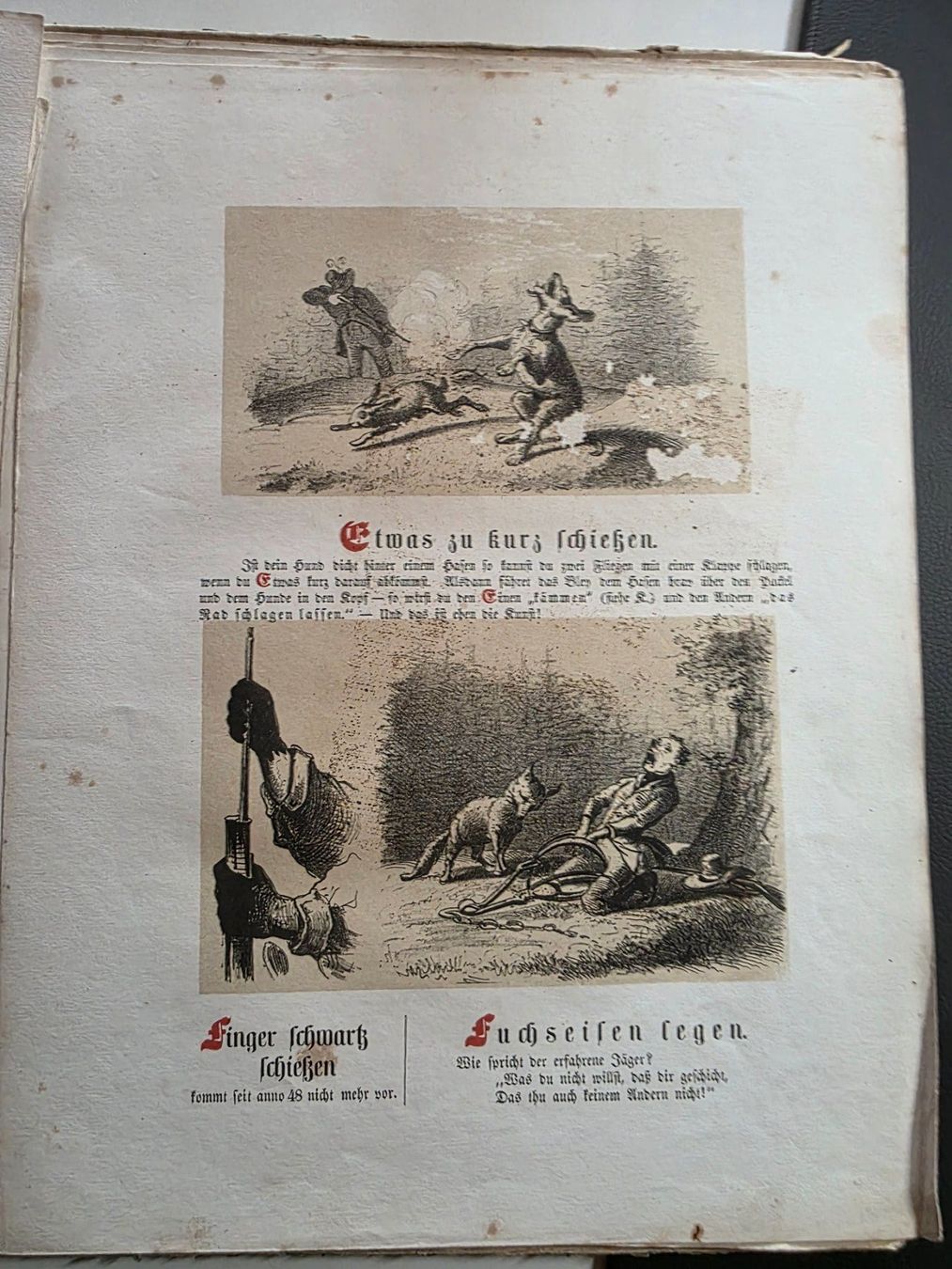 Libri: loses antikes Buch Jäger Sprache - 1855 – Difettoso da Walterswil BE venduto da Lonitti 4