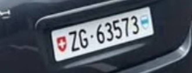 Insegne: Zuger Kontrollschild ZG 63573 – Usato da Cham venduto da Xim7