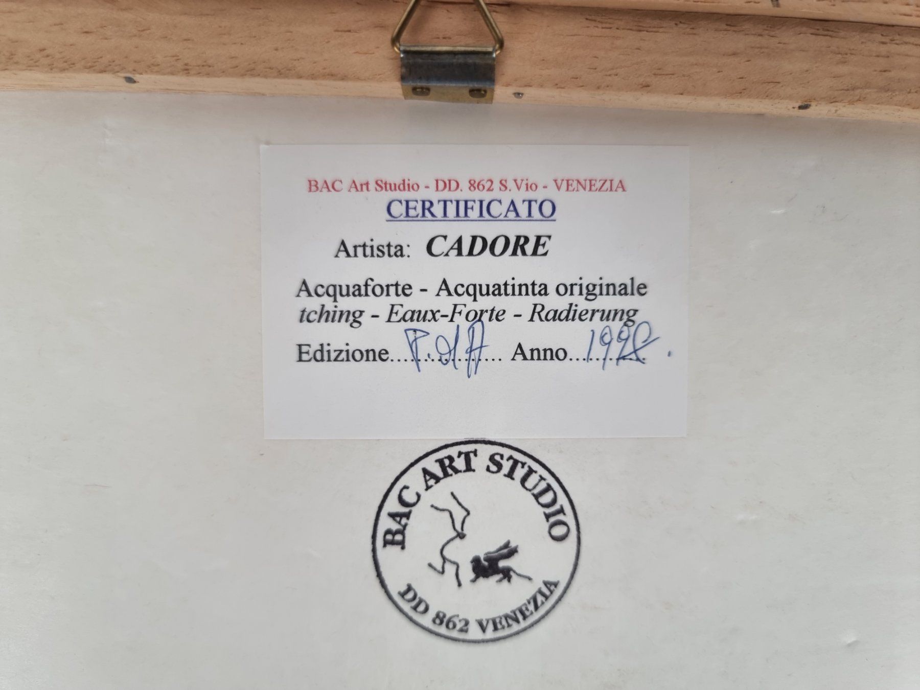 Dipinti: Aquatinta-Radierung Venedig, mit Rahmen – Usato da Urtenen-Schönbühl venduto da Restwert_Schoenbuehl 3