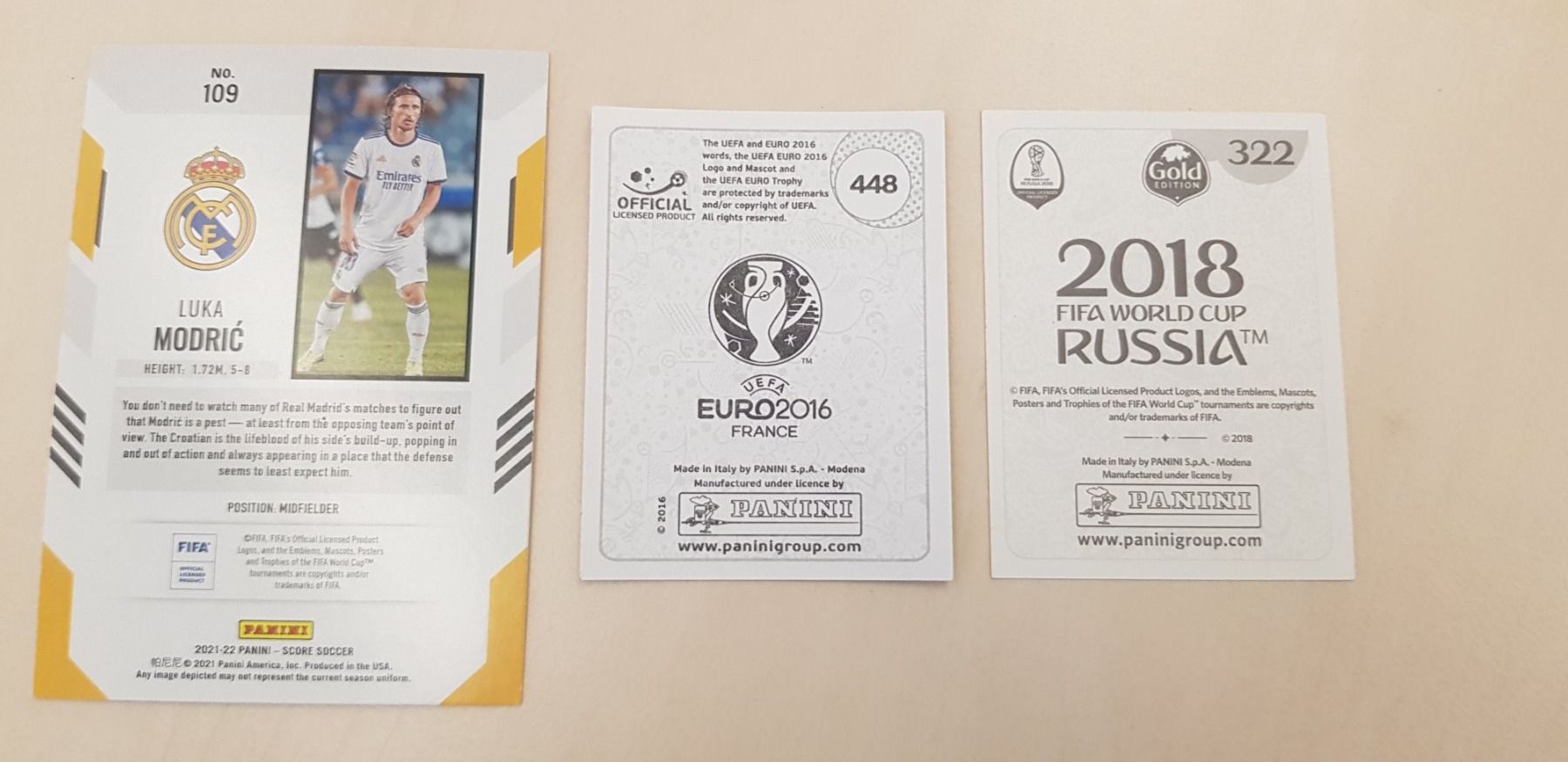 Panini Cartes à collectionner: 3 x Panini Sticker LUKA MODRIC – D'occasion à Nürensdorf par spartacus64 1