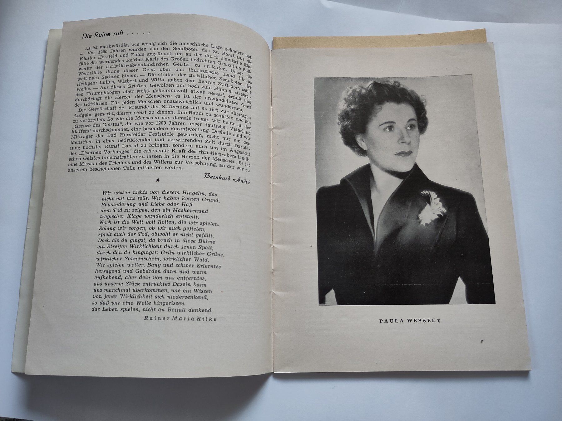 Riviste & Magazine: Festspiele Bad Hersfeld 1952 Programmheft – Usato da Schaffhausen venduto da RolfMeister 2