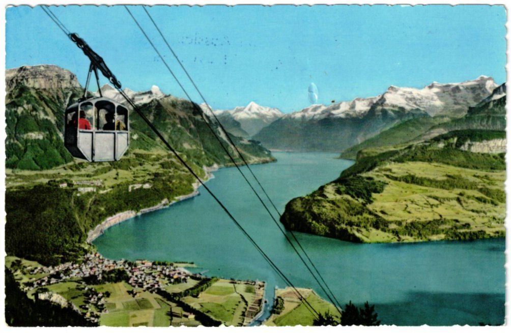 Cartoline postali: Brunnen - Luftseilbahn Urmiberg – Usato da Binningen venduto da Mountainrider