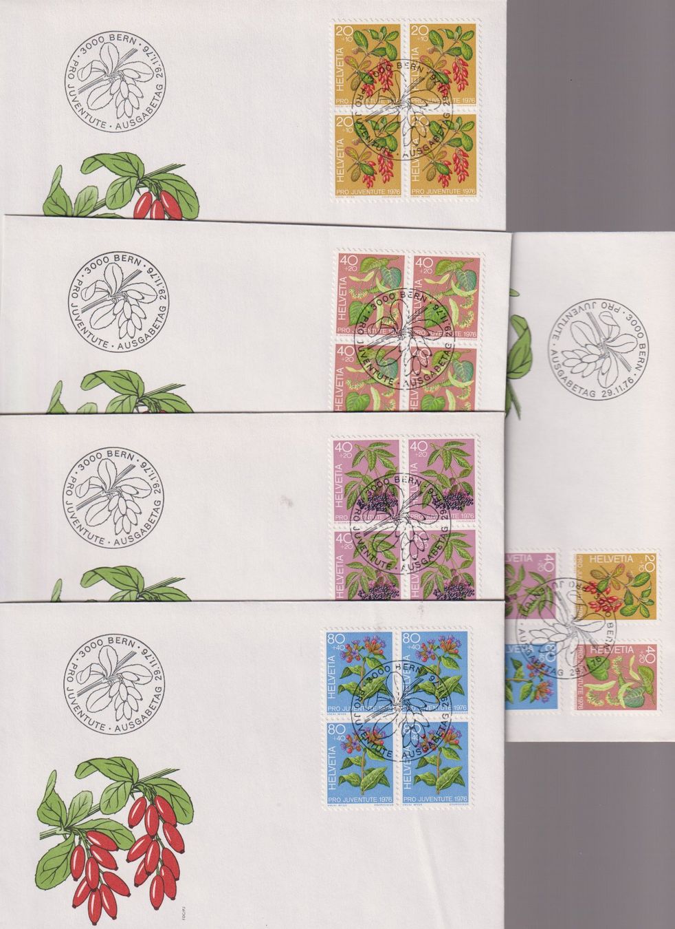 Tutti i francobolli: PJ-FDC-Serie 1976. Mit 4-er-Block's. – Nuovo (secondo la descrizione) da Koblenz venduto da Boerse6