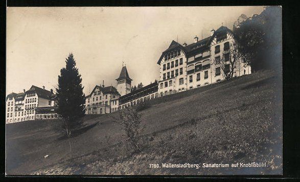 Cartoline postali: Wallenstadtberg, Sanatorium auf Knoblisb – Usato da Berlin venduto da bartko-reher