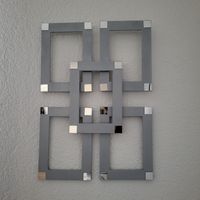 Graue Wanddekoration, modernes Design, Top Zustand!