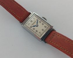 1940er Cortébert Art Déco Uhr, Kal. 650, Türler Band, unisex