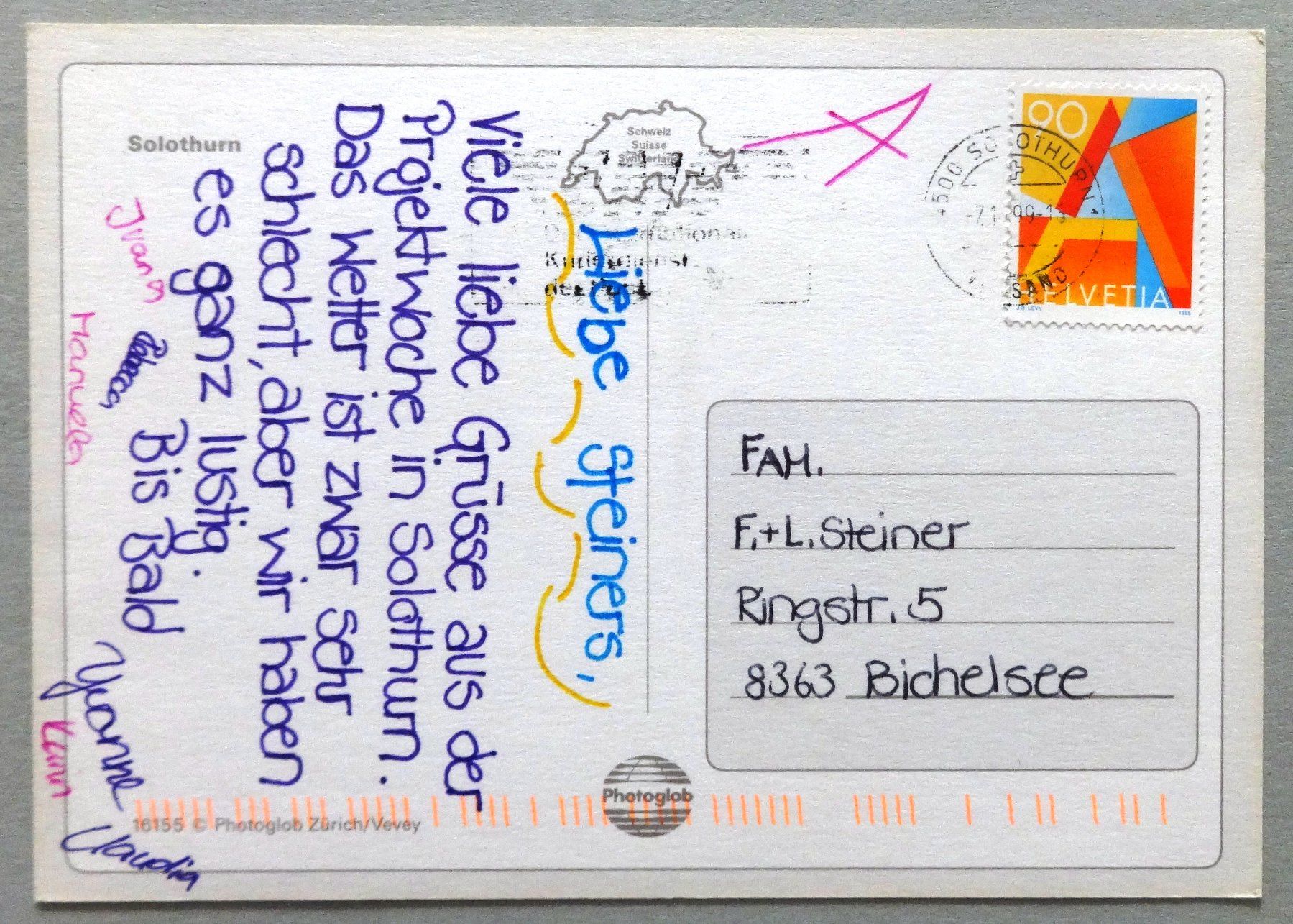 Cartoline postali: Solothurn – Usato da Fétigny venduto da Billy2miny 1