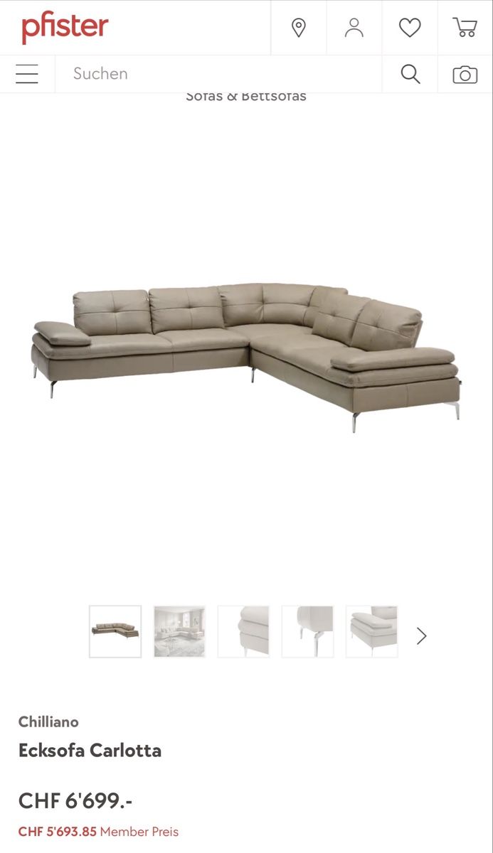 Divani: Ecksofa Carlotta – Usato da Rotkreuz venduto da nic_9wtg 3